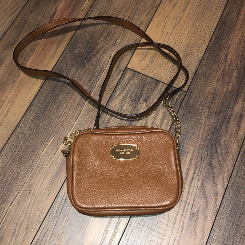 Michael Kors Small Crossbody Bag in Camel